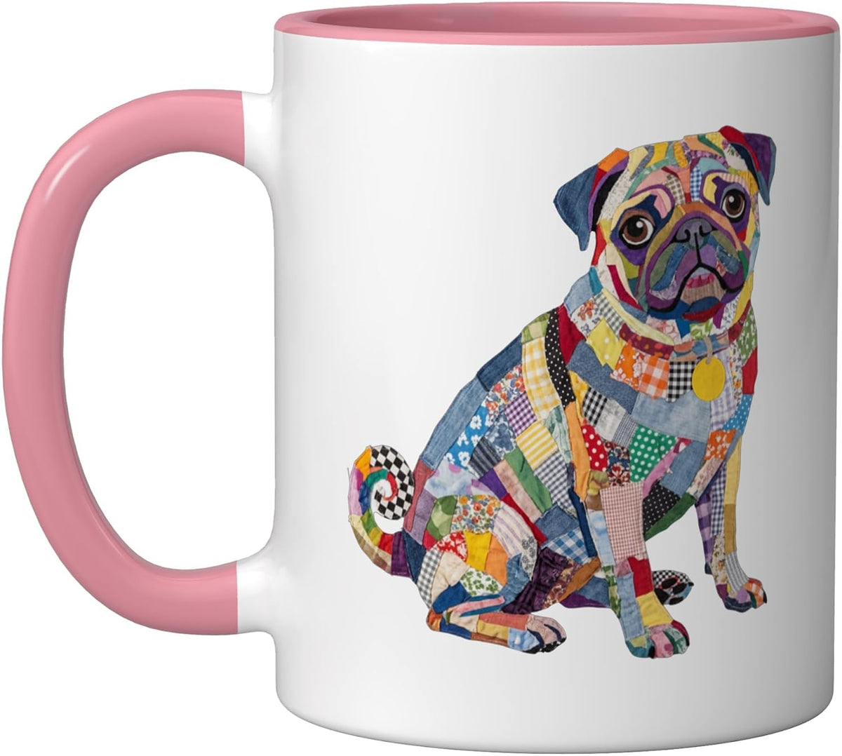 Colorful Pug Dog Design Ceramic Mug
