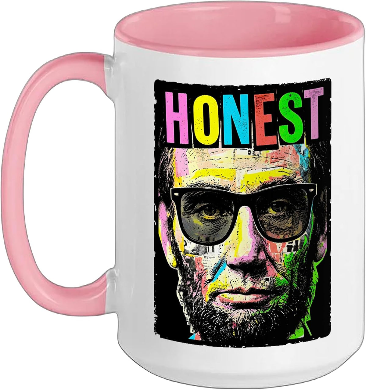 Honest Abe President Abraham Lincoln Pop Art 4th Of July Ceramic Mug
