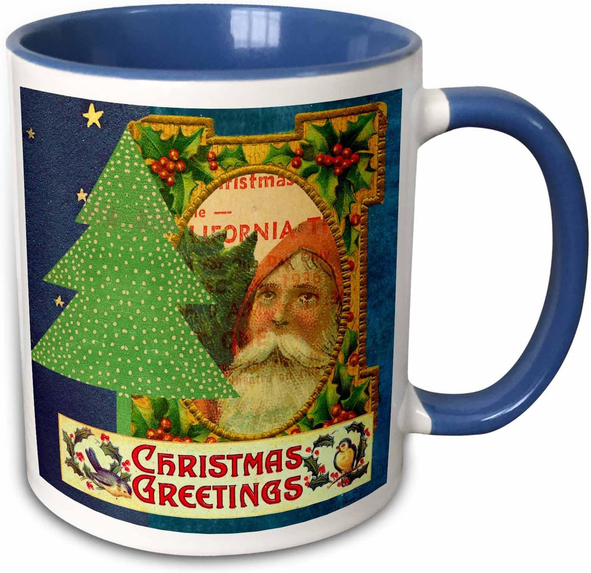 Vintage Christmas Collage Ceramic Mug