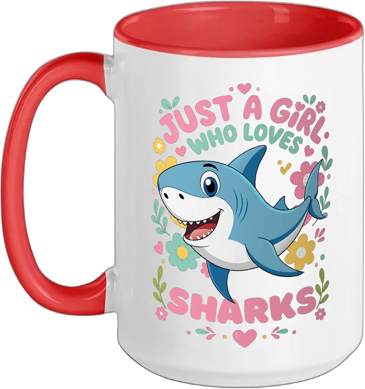 Just A Girl Who Loves Sharks Ceramic Mug