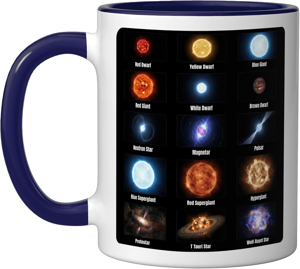 Types Of Stars Astronomy Chart Stellar Objects Educational Ceramic Mug