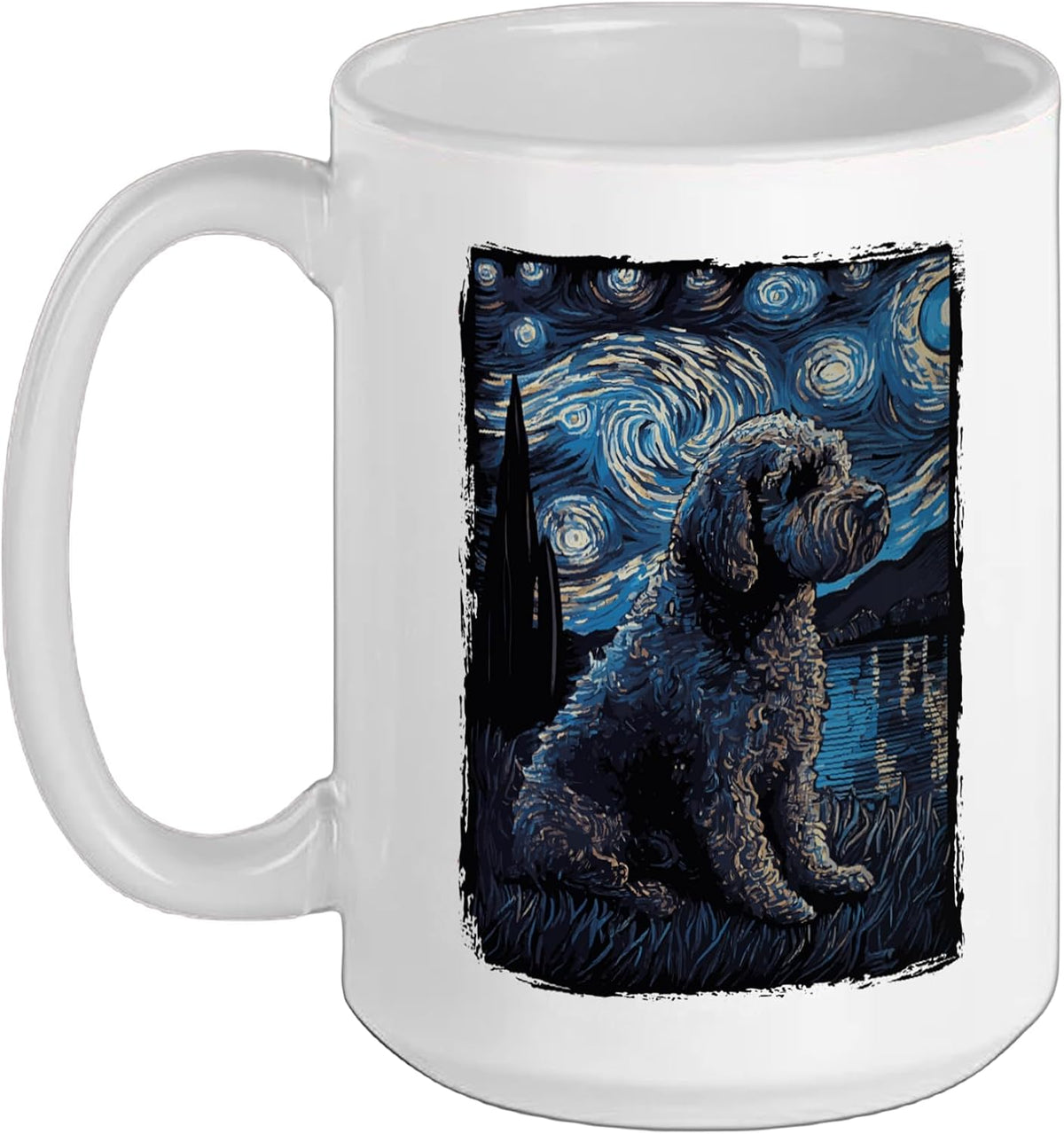Lagotto Romagnolo Starry Night Water Dog Ceramic Mug