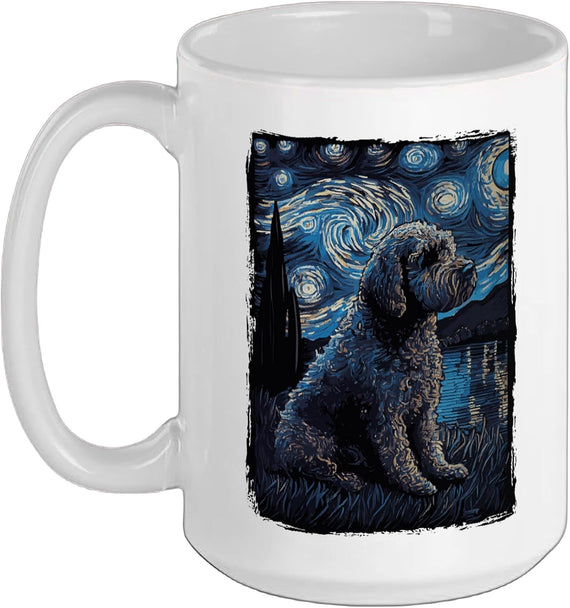 Lagotto Romagnolo Starry Night Water Dog Ceramic Mug