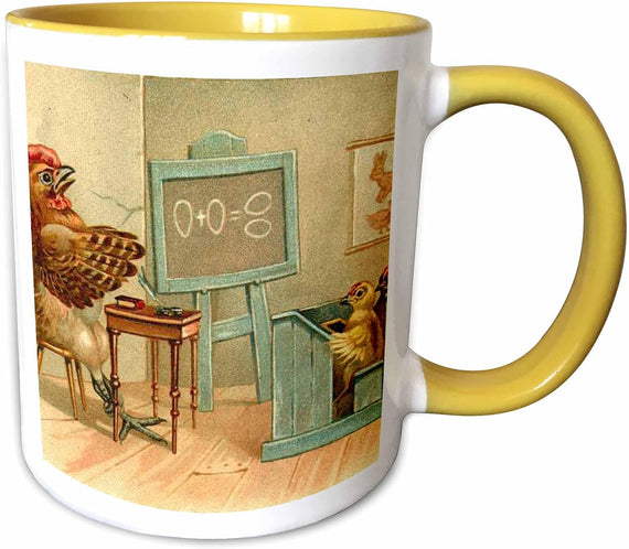 Vintage Classroom Chicken Teacher Animals Ceramic Mug