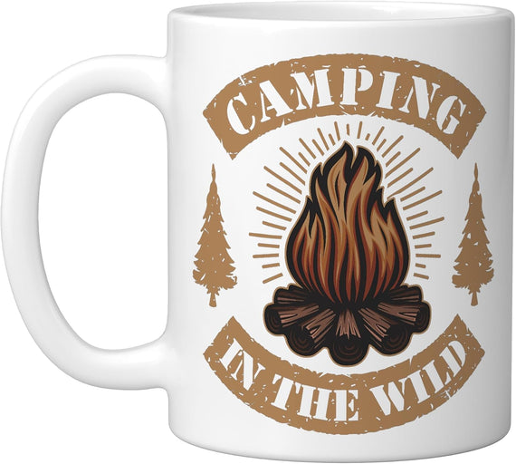 Camping In The Wild Campgrounds Glamping Backpacking Ceramic Mug