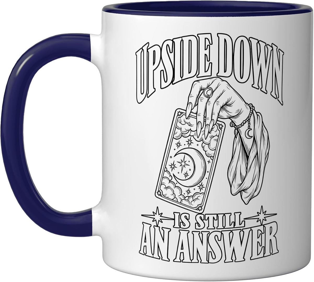 Divination Upside Down Is Still An Answer Card Reader Fan Ceramic Mug