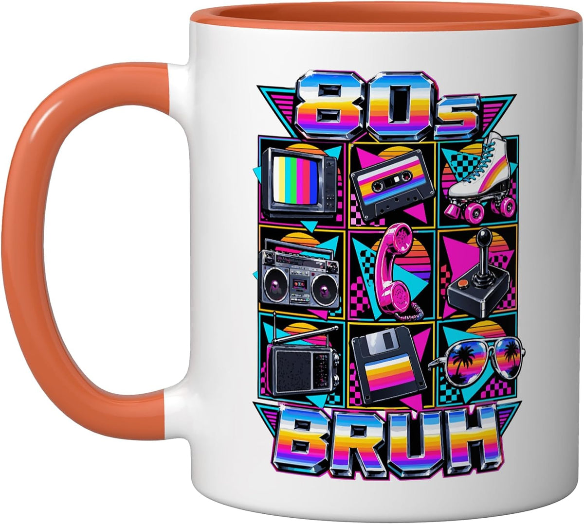 80s Bruh Retro Synthwave 80s Vhs Tape Nostalgia Aesthetic Ceramic Mug