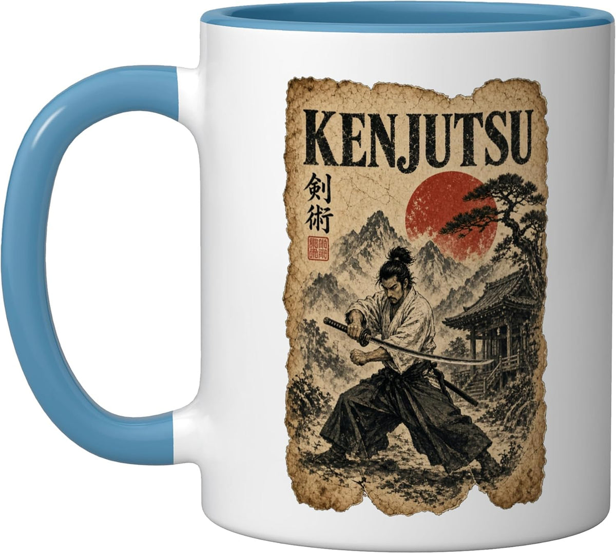 Kenjutsu Beginners/Japanese Ink Art/Calligraphy Design Ceramic Mug
