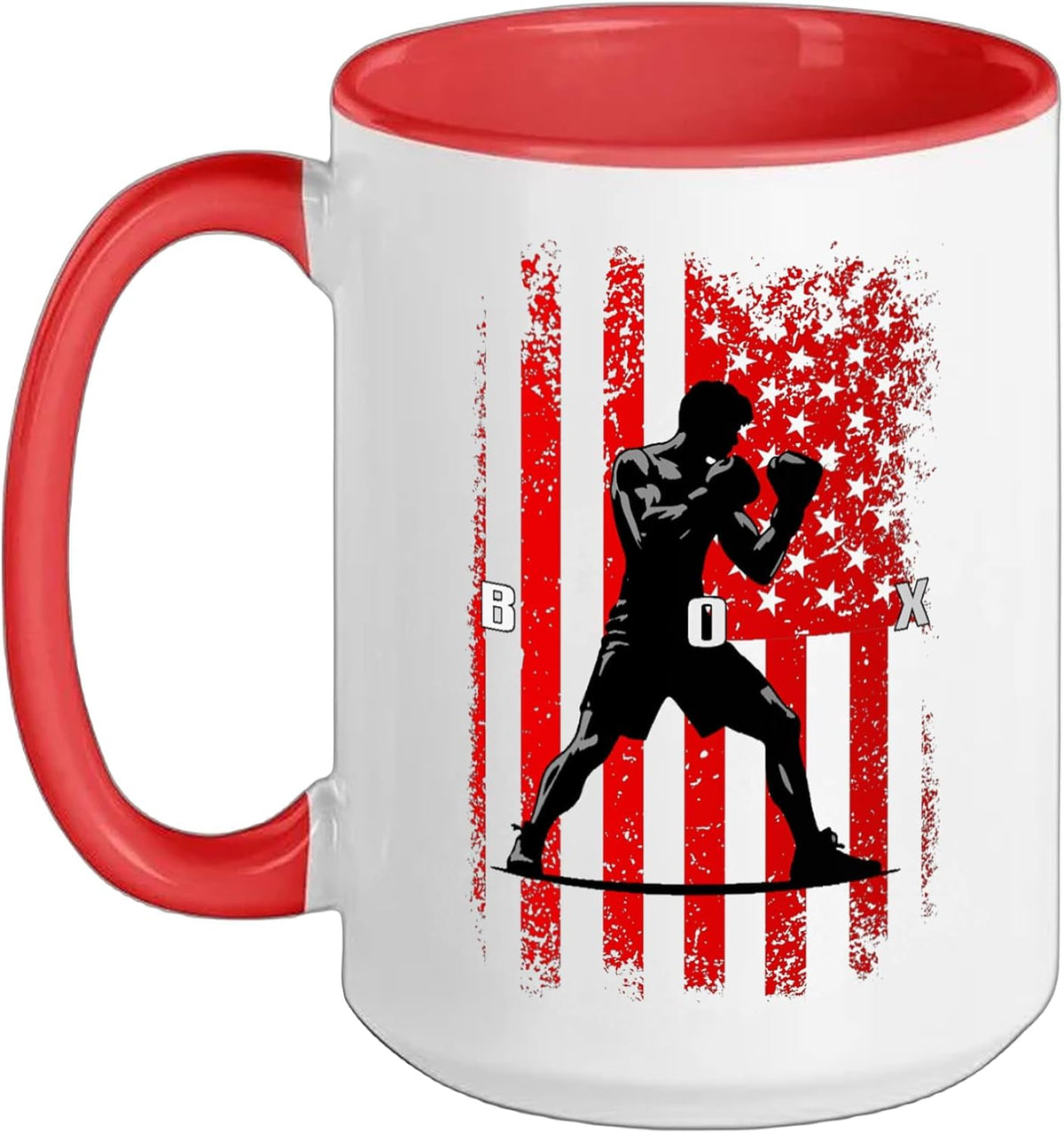 Boxing - Usa Flag Motif Boxing Ceramic Mug