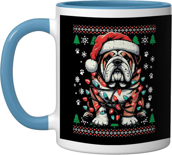 Christmas Dog English Bulldog Santa Ugly Xmas Men Women Kids Mug