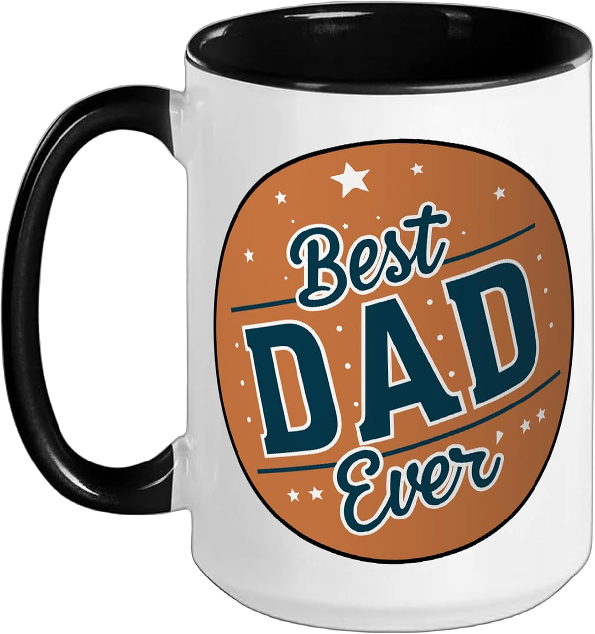 Best Dad Ever Retro Badge Father's Day Ceramic Mug