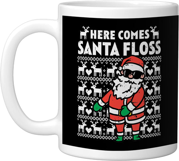 Here Comes Santa Floss Dance Ceramic Mug