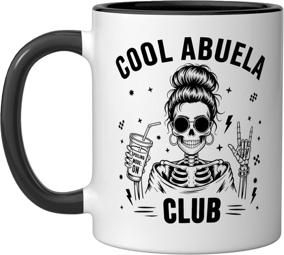 Abuela Skull Rocker Grandma Ceramic Mug