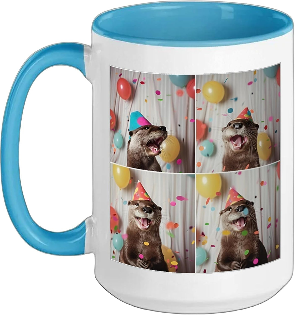 Cute Otter Face River Animal Colorful Sea Otter Birthday Ceramic Mug
