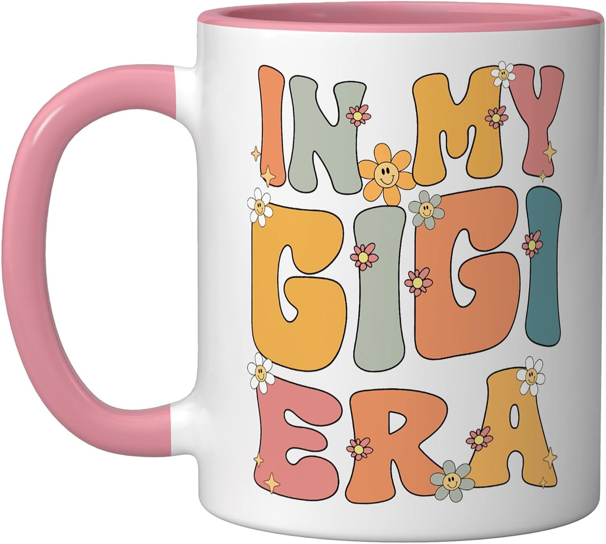 In My Gigi Era Retro Groovy Gigi Grandma Mothers Day Cute Ceramic Mug