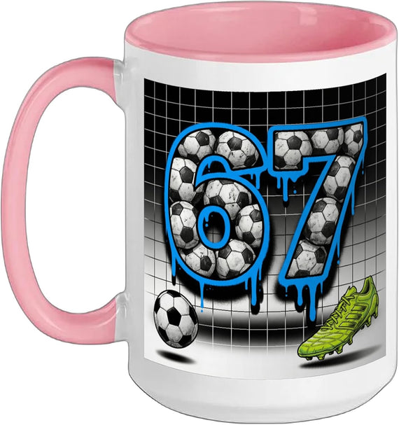 67 Soccer Ball Goalie Net & Gloves For Players Ceramic Mug