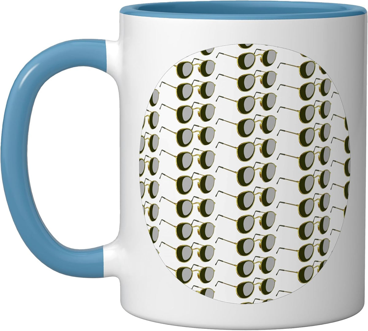 Sunglasses Pattern With White Background Ceramic Mug
