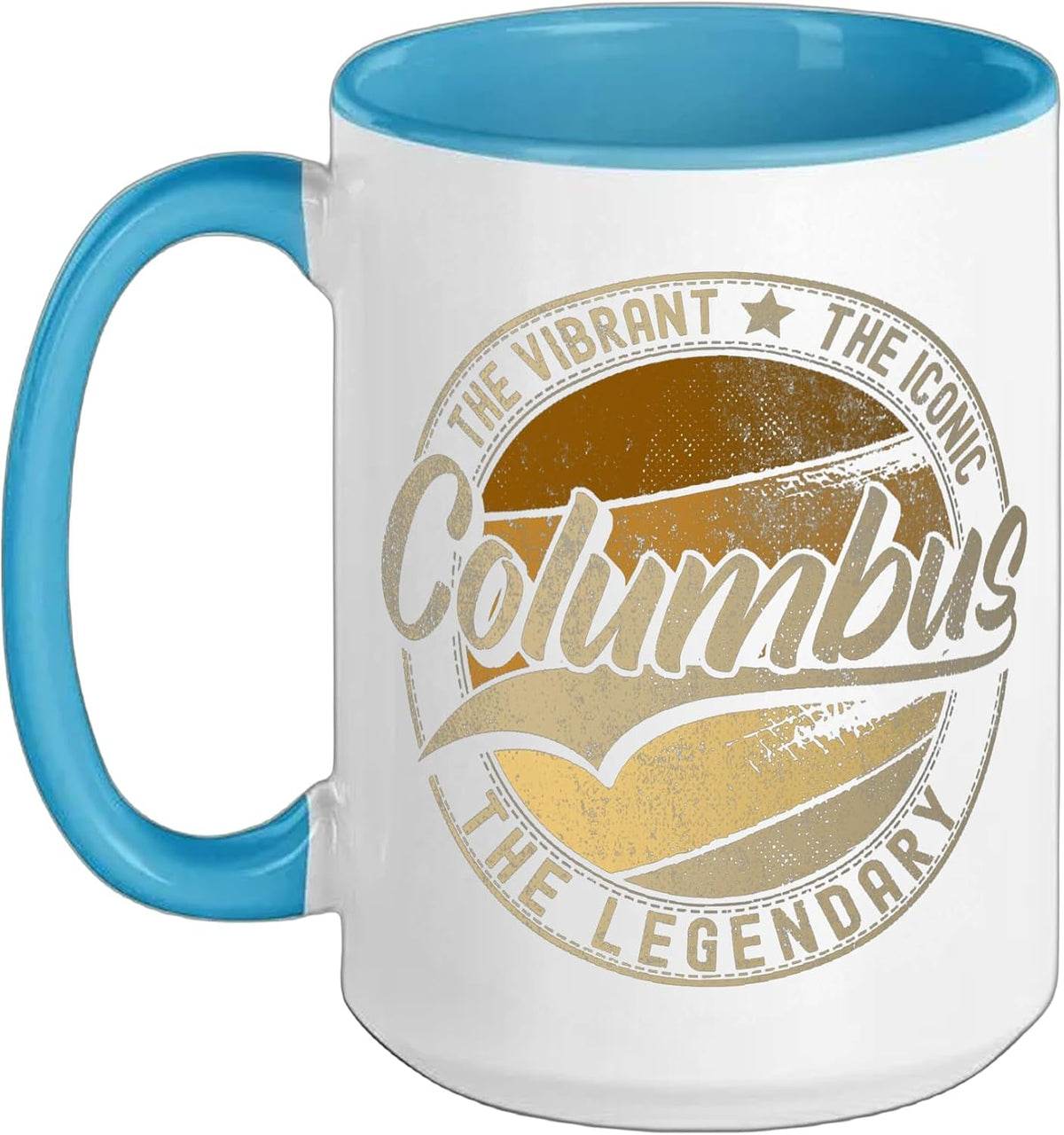 Columbus In, Indiana, Vintage Distressed Ceramic Mug