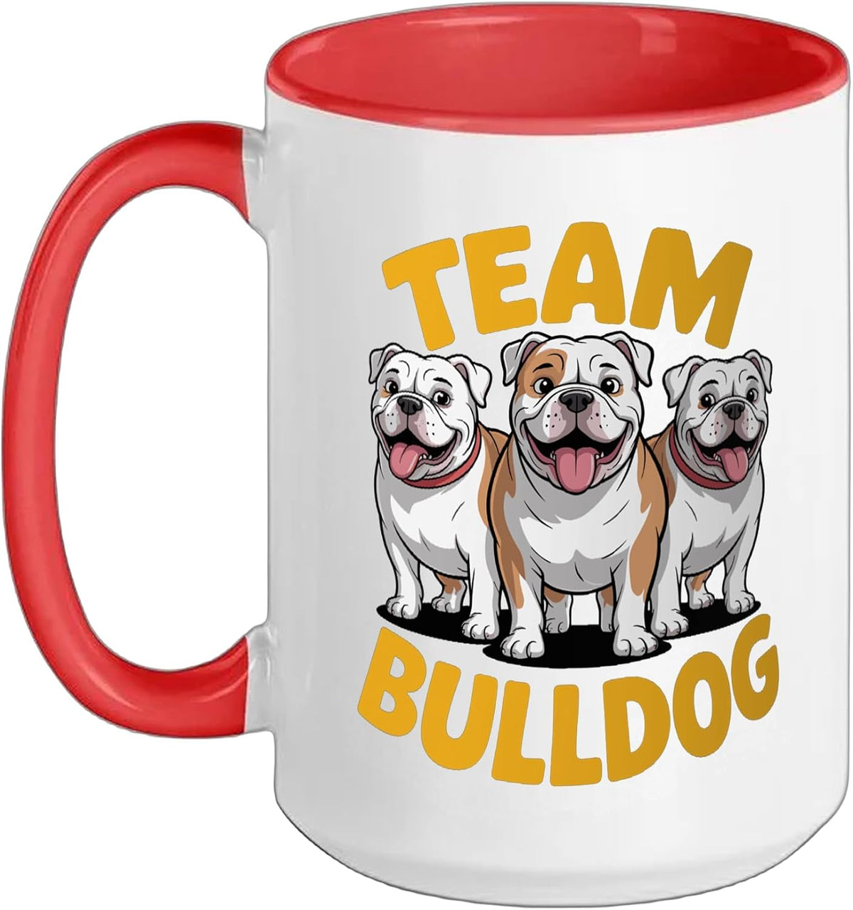 Cartoon English Bull Pet Dog Breed Sourmug Pup Team Ceramic Mug