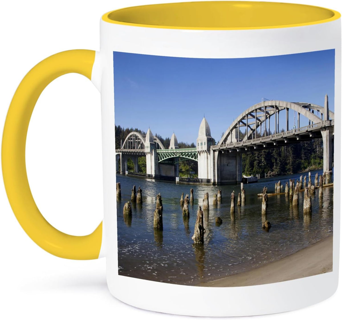 Siuslaw River Bridge, Florence, Oregon, Usa Ceramic Mug