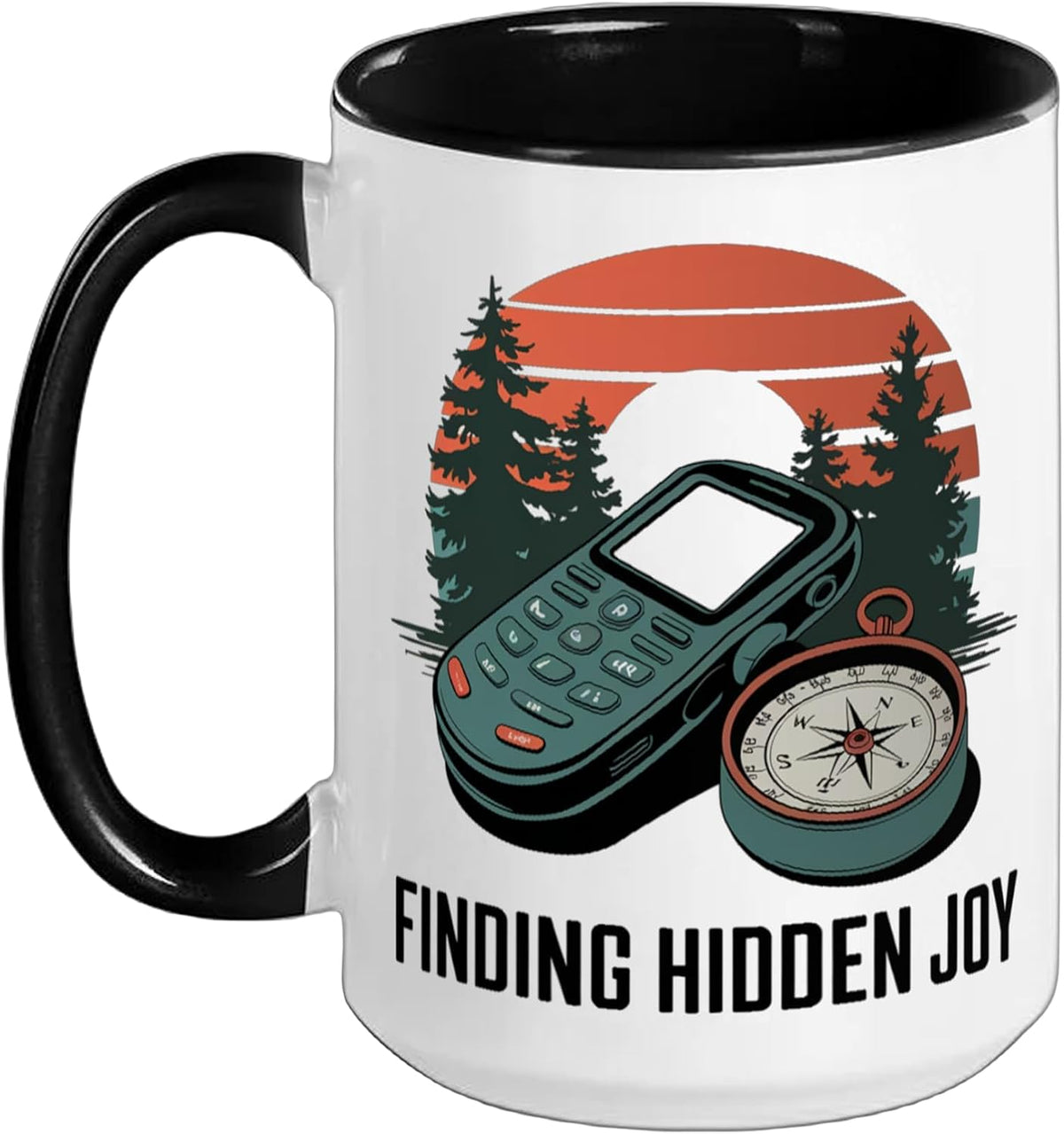 Geocache Hunting & Geocaching Finding Hidden Joy Ceramic Mug