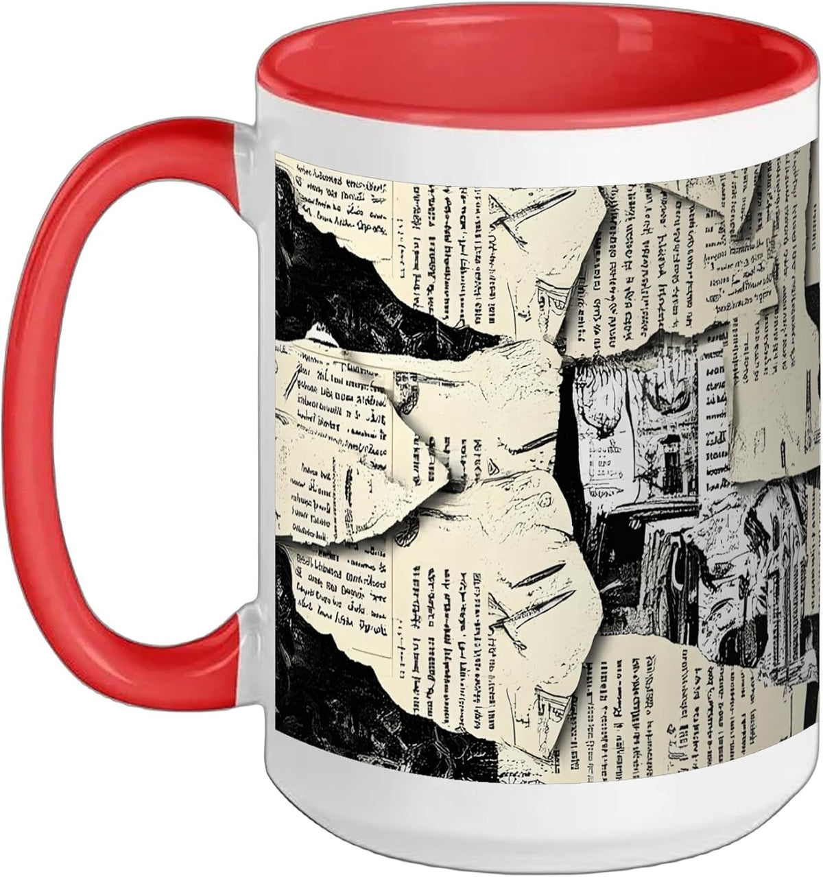 Vintage Design Abstract Grunge Typography Design Ceramic Mug