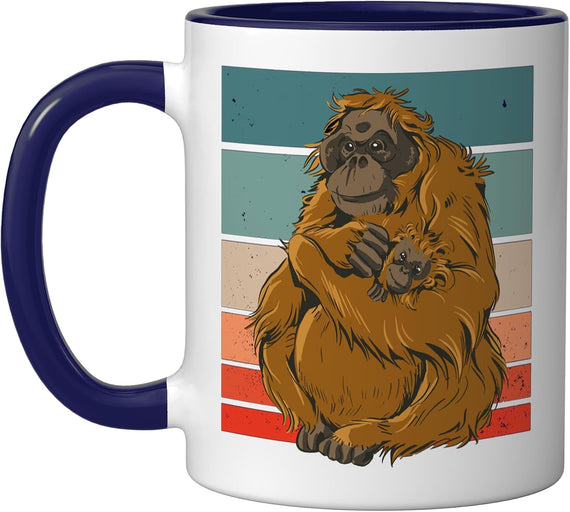 Save Orangutans Vintage Animal Monkey Baby Jungle Love Ceramic Mug