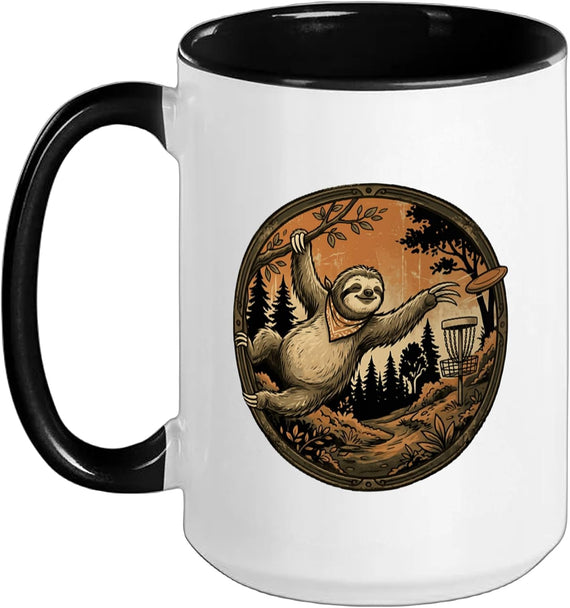 Disc Golf Basket Disc Golfer Frolfing Disc Golf Player Ceramic Mug
