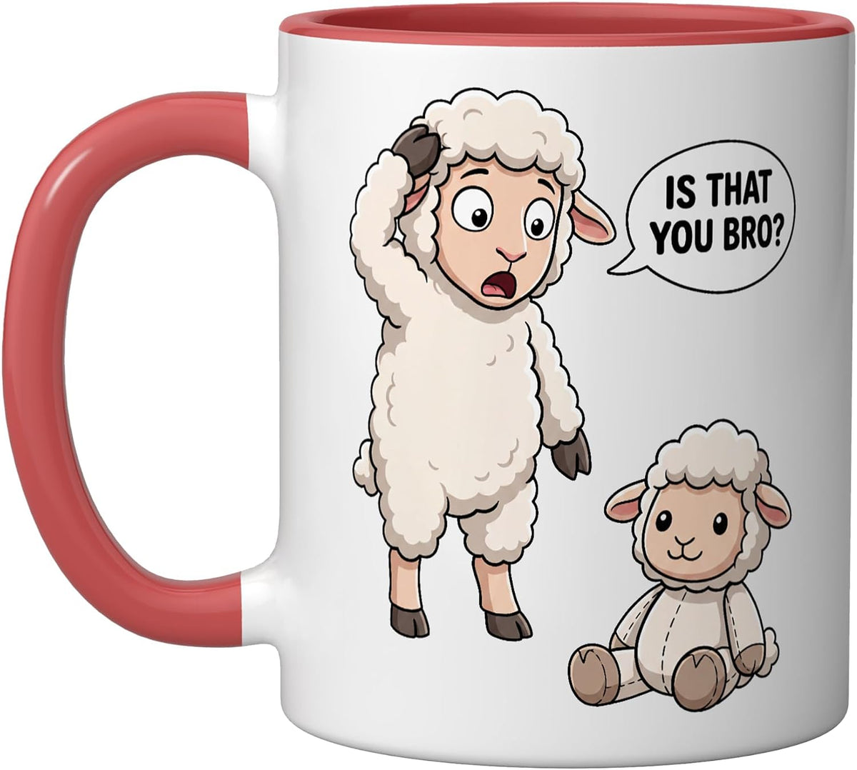 Sheep Is That You Bro Funny Animal Humor Ceramic Mug