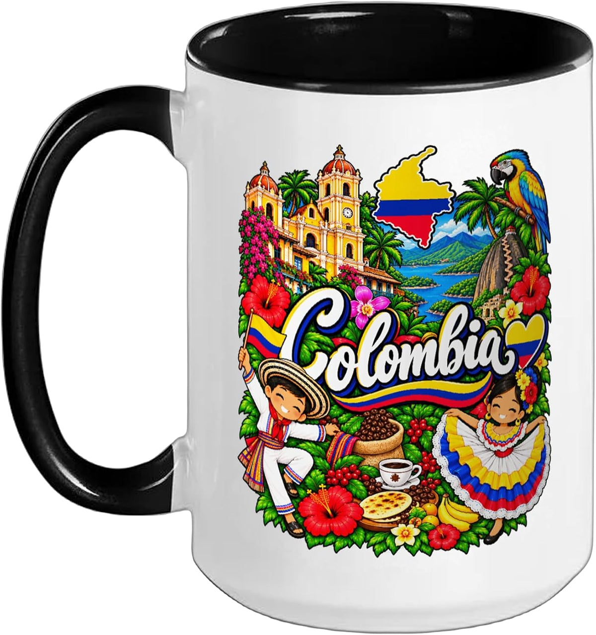 Colombia Colombian Pride Culture Heritage Traditional Ceramic Mug