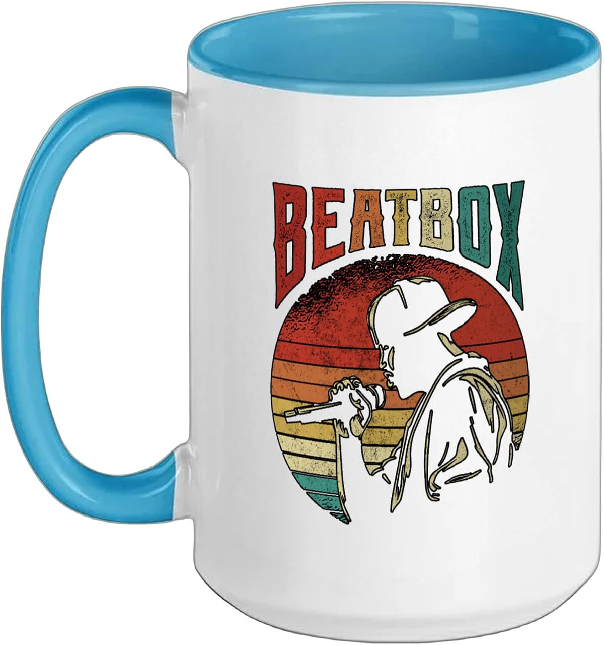 Retro Beatboxing Sunset Vintage Funny Freestyle Rhythm Ceramic Mug
