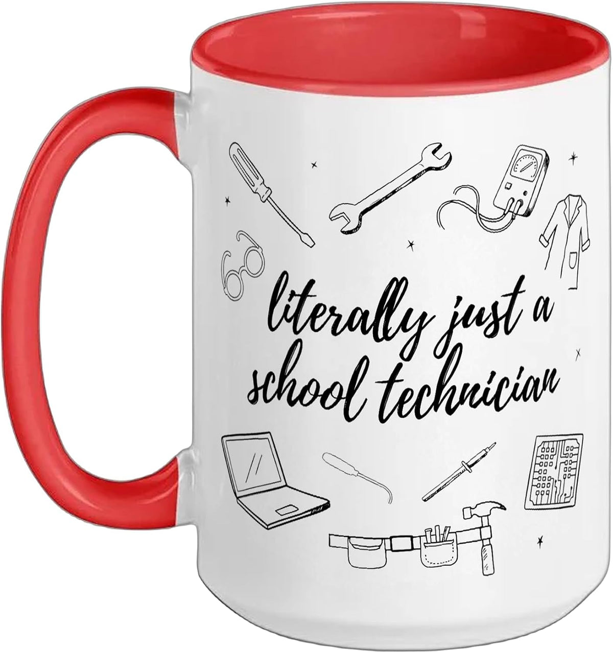 School Technician Lab Science Tech Repair Maintenance Ceramic Mug
