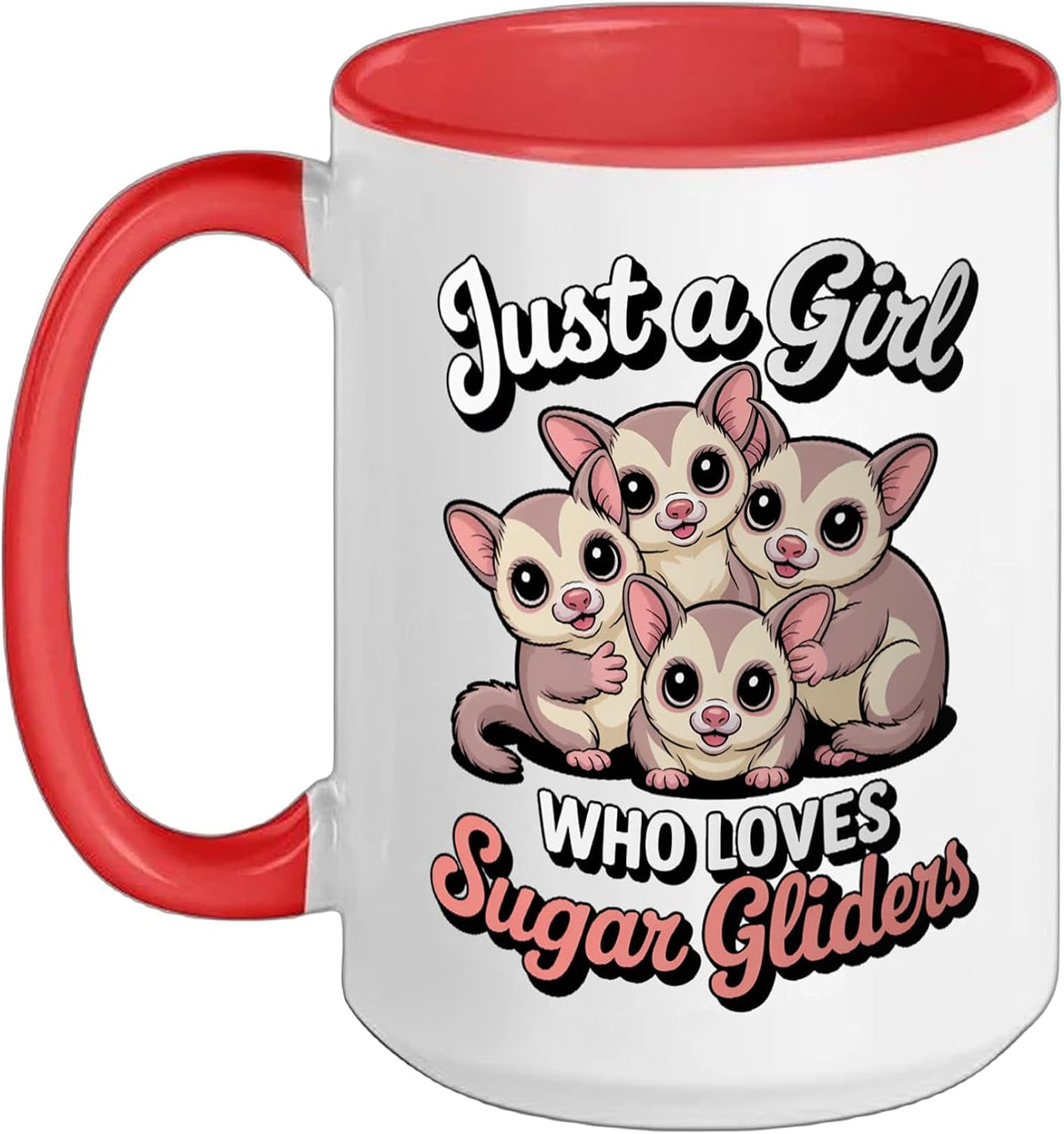 Girl Who Loves Sugar Gliders Animal Cute Sugar Glider Ceramic Mug