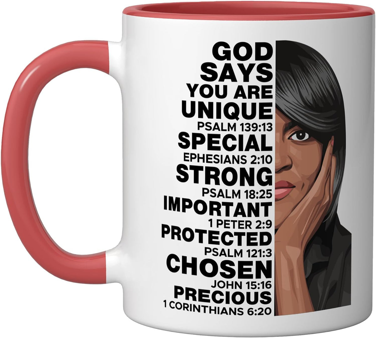 God Says Michelle Obama Women History Month Love Ceramic Mug