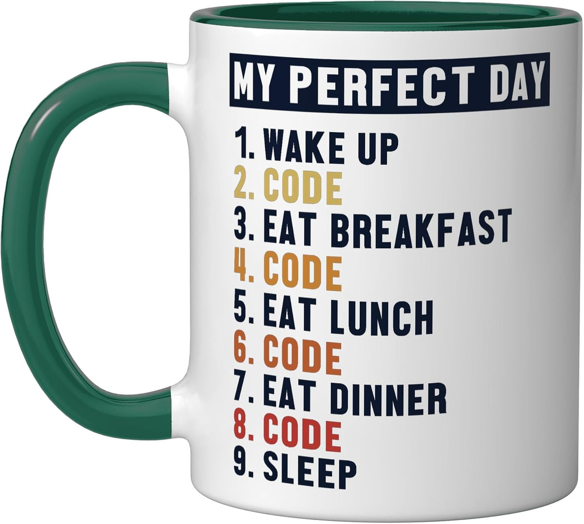 Coding Perfect Day Coder Engineer Software Developer Ceramic Mug