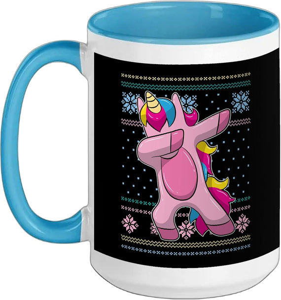 Dabbing Unicorn Christmas Dance Ceramic Mug