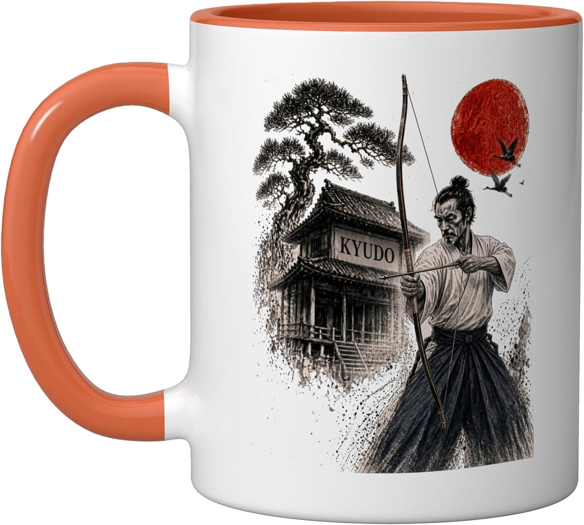 Kyudo Beginners/Japanese Ink Art/Calligraphy Design Ceramic Mug