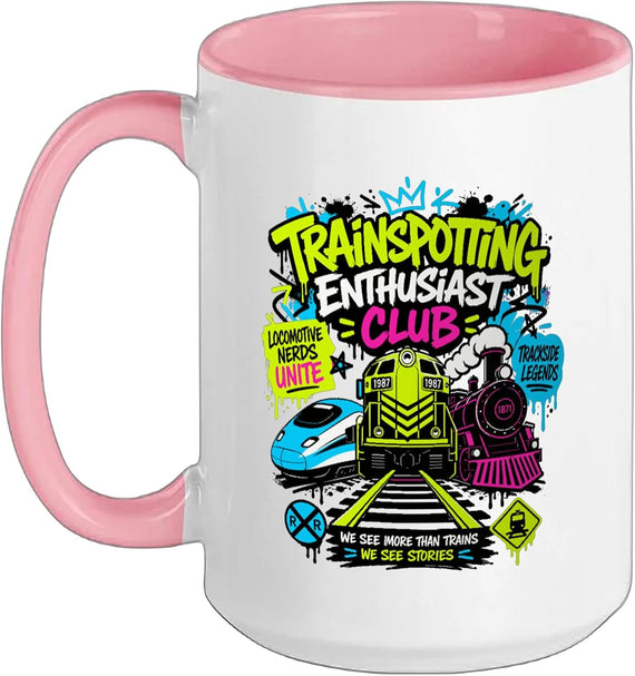 Trainspotting Locomotive Street Art Ceramic Mug