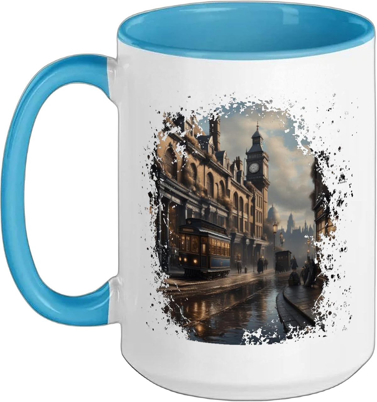 Steam Punk London Streets City Steampunk City Aesthetic Ceramic Mug