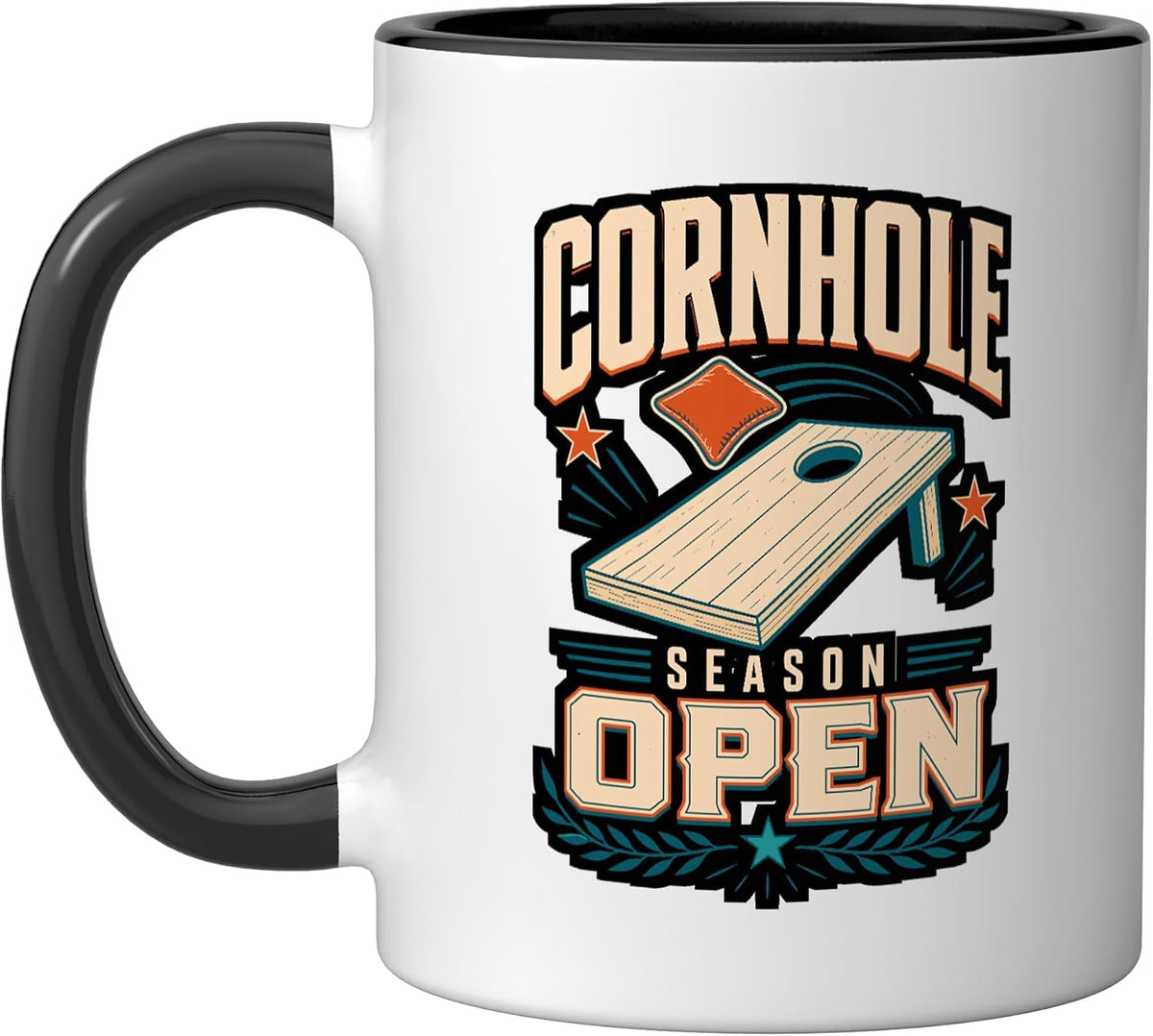 Cornhole Season Open Game Board Retro Ceramic Mug