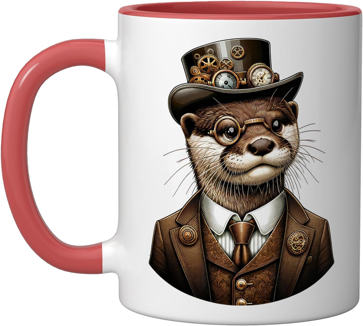 Steampunk Otter Women Men Kids Steampunk Otter Ceramic Mug