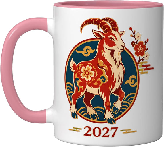 Chinese New Year Goat 2027 Ceramic Mug