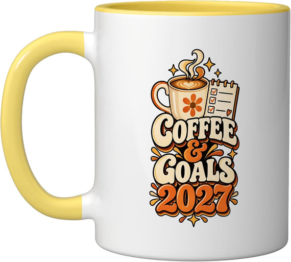 Coffee Goals Year Motivation Planning Ceramic Mug
