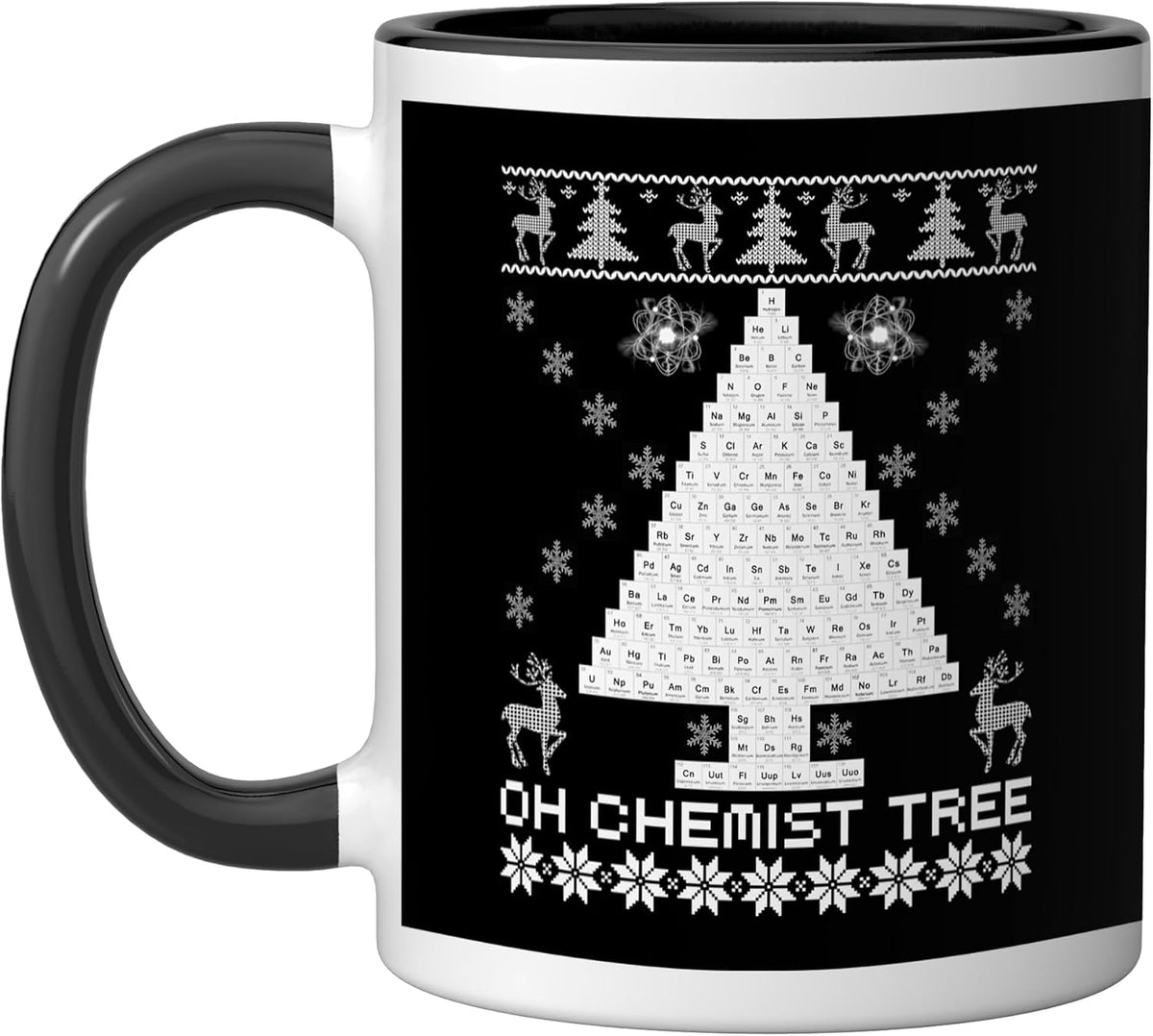 Chemist Tree Shirt Oh Chemistry Periodic Ugly Christmas Ceramic Mug