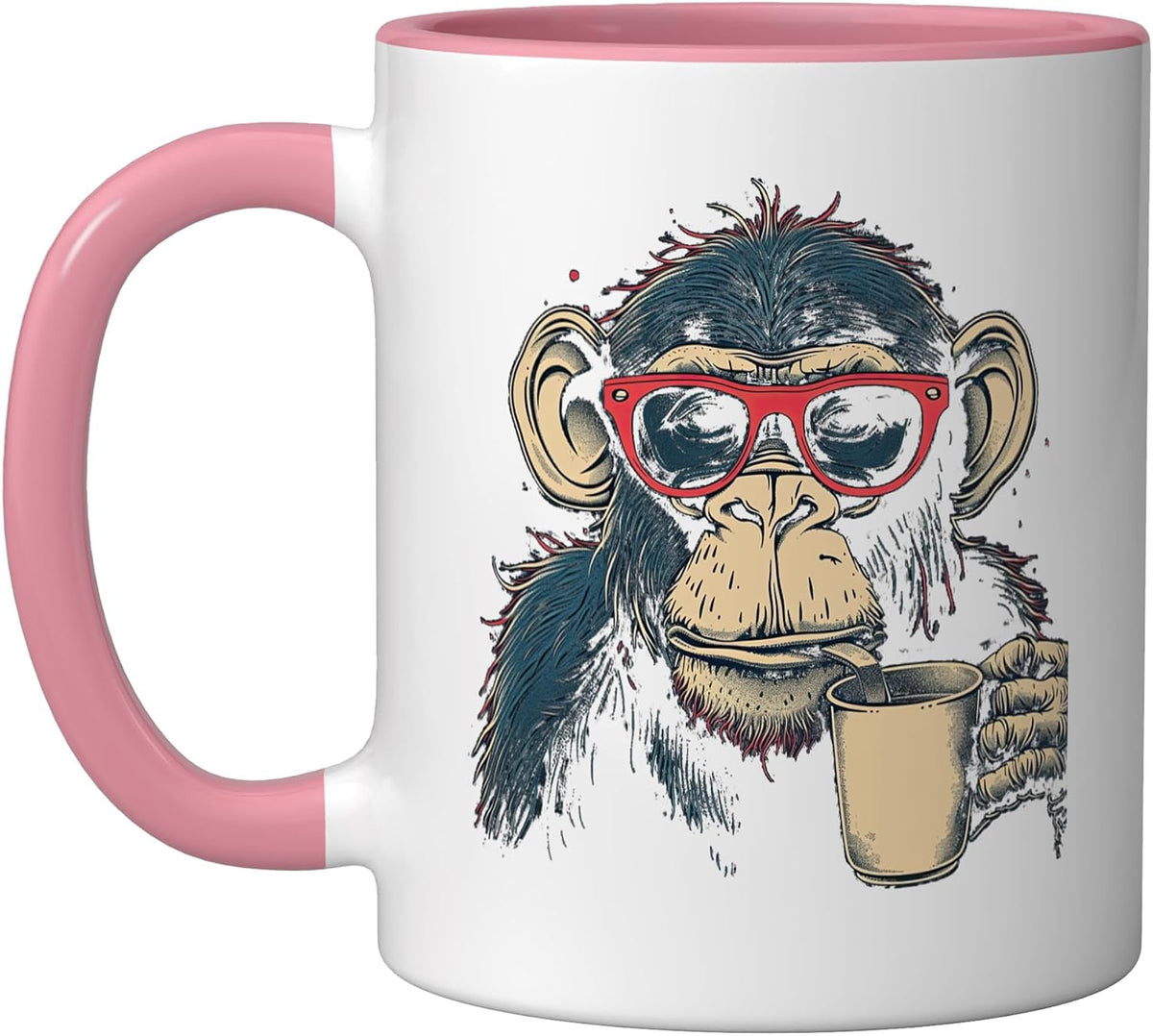 Monkey With Cool Sunglasses And Of Coffee Ape Monkeys Ceramic Mug