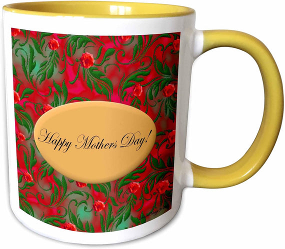 Red Rose Happy Mothers Day Jr Ceramic Mug