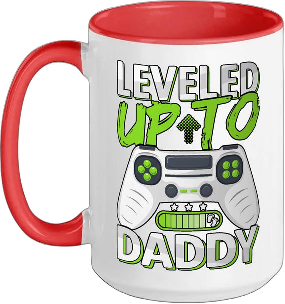 Leveled Up To Daddy, Future Dad Soon To Be Daddy Loading Ceramic Mug