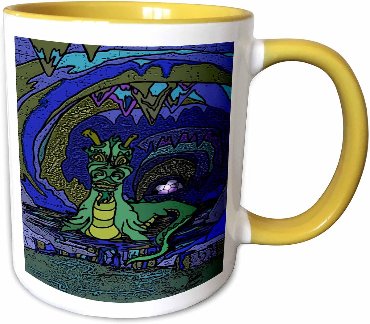 Blue Cave Dragon Ceramic Mug