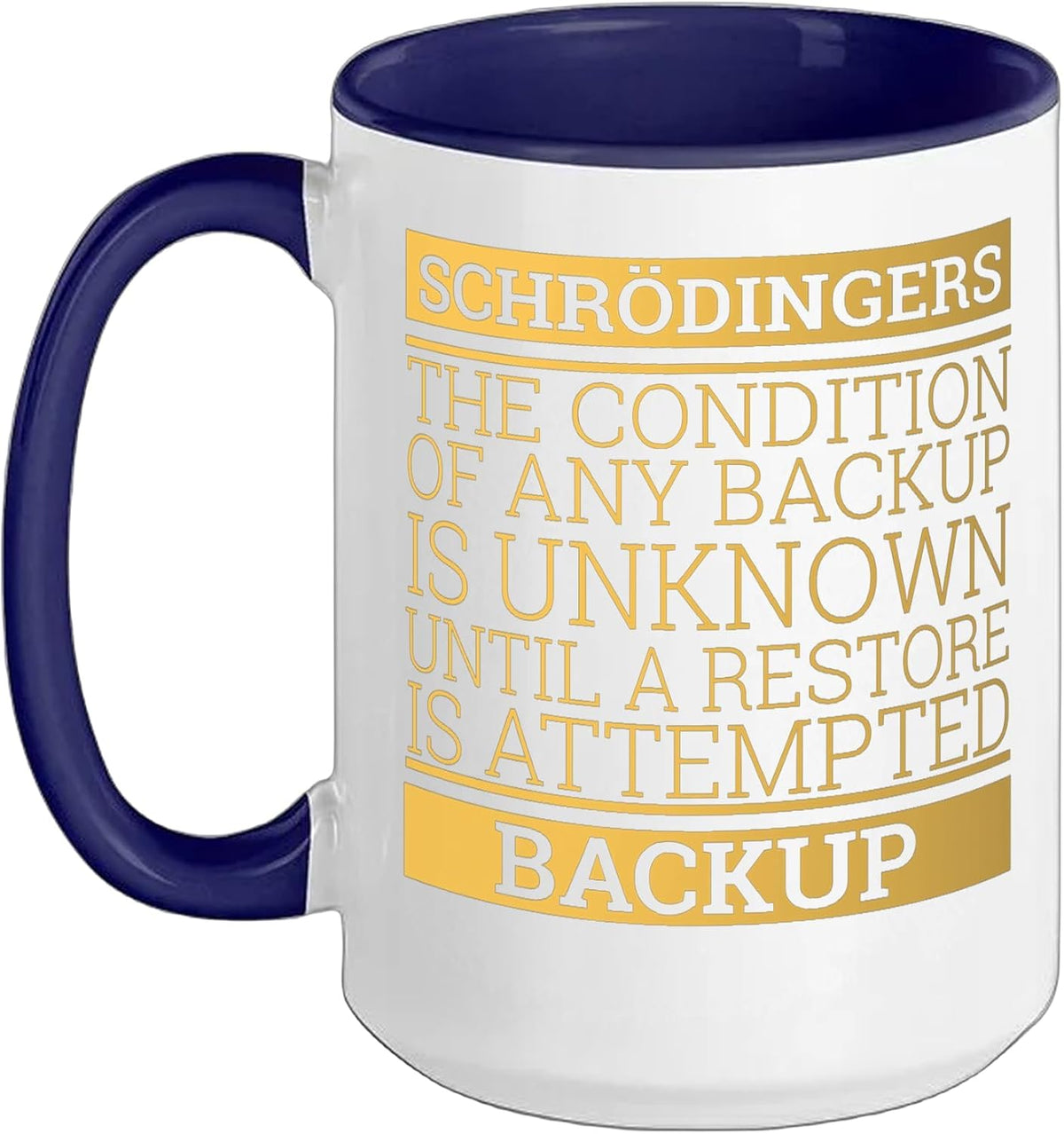 “SchröDinger's Backup”, Computer, Admin Ceramic Mug