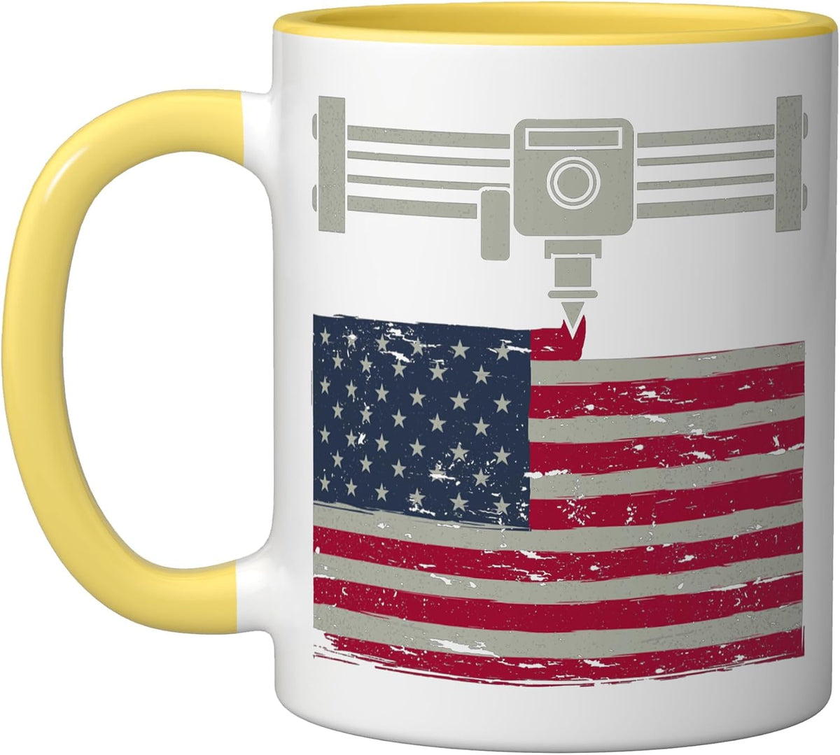 3d Printer Usa Flag 3d Printing Patriotic Us Ceramic Mug